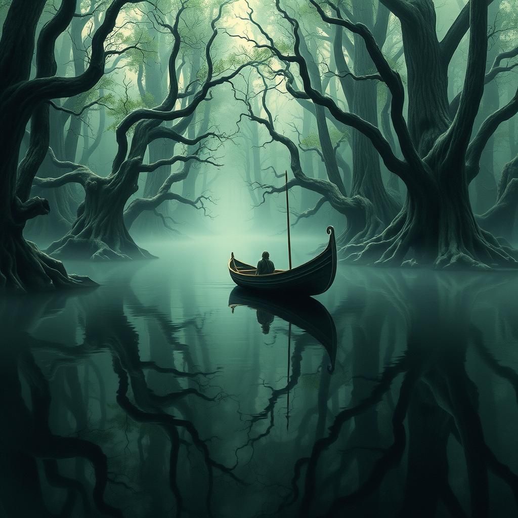 Enchanted River of Mirkwood: Ethereal Waterscape