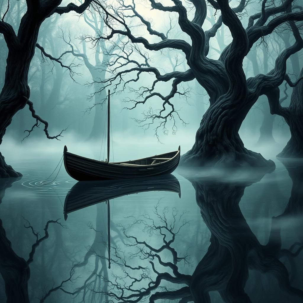 Elven Boat on Enchanted River of Mirkwood
