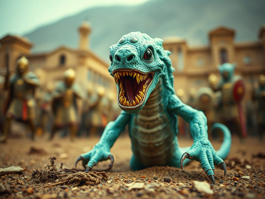 Medieval Turquoise Graboid Emerges in Ancient Battle