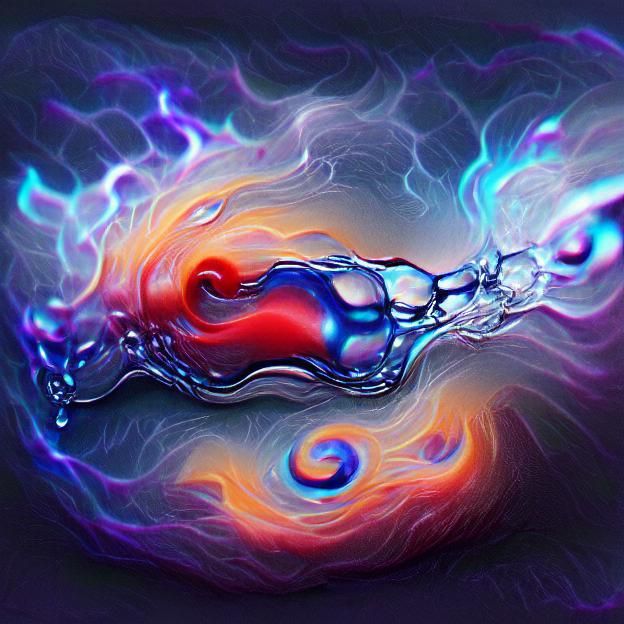 Abstract Liquid Fusion: Flowing Colors