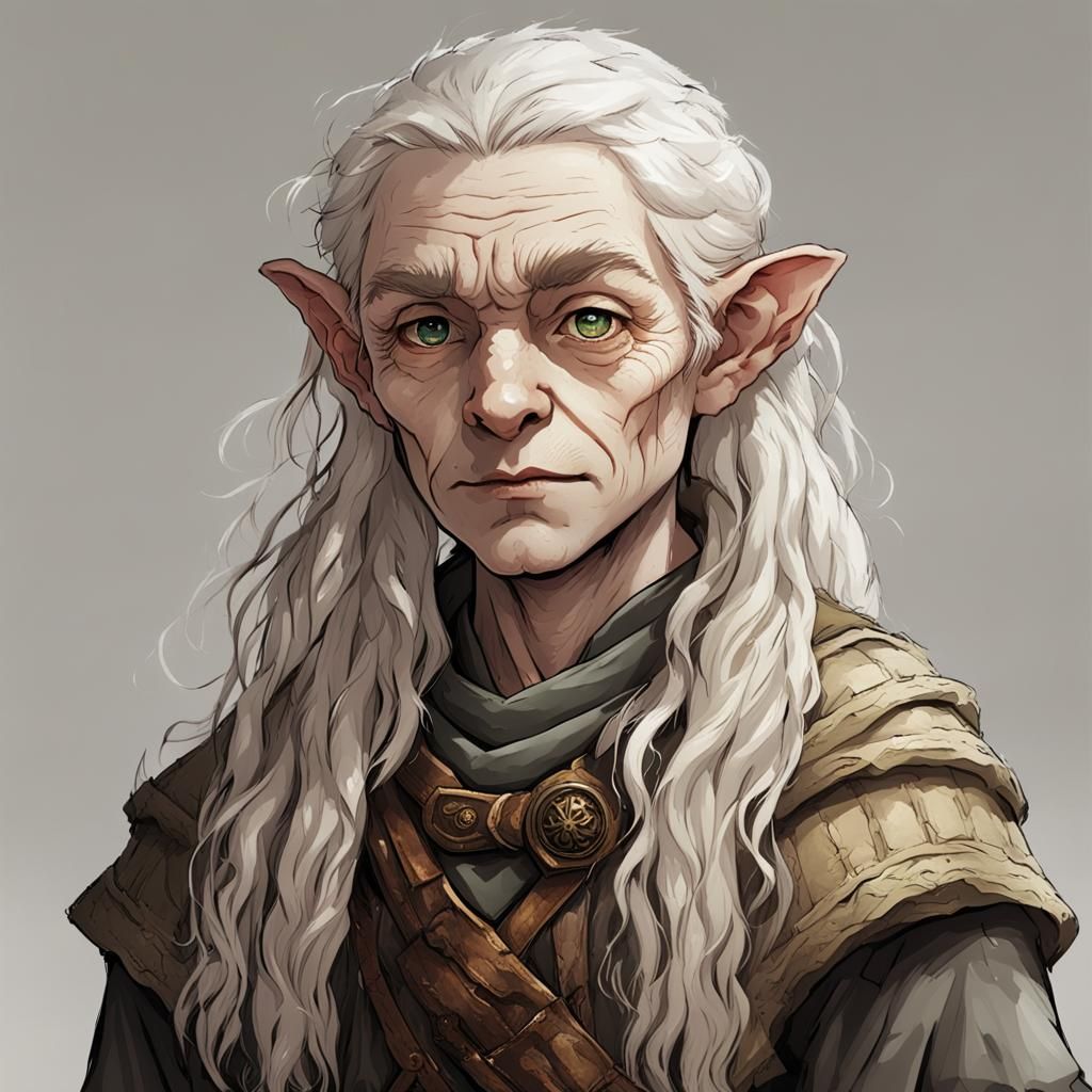 Foreboding Halfling Necromancer in Dark Robes