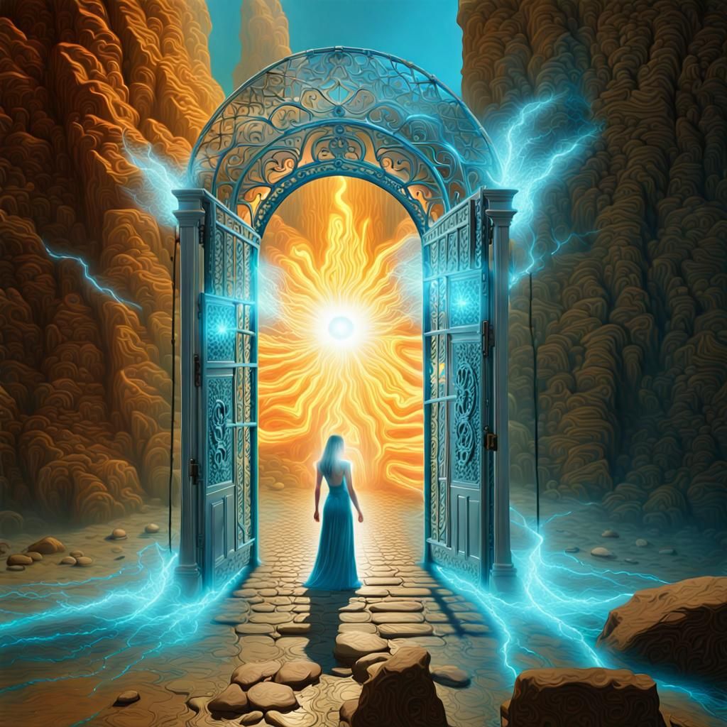 Crashing Through a Metaphysical Gate: Surreal Digital Art