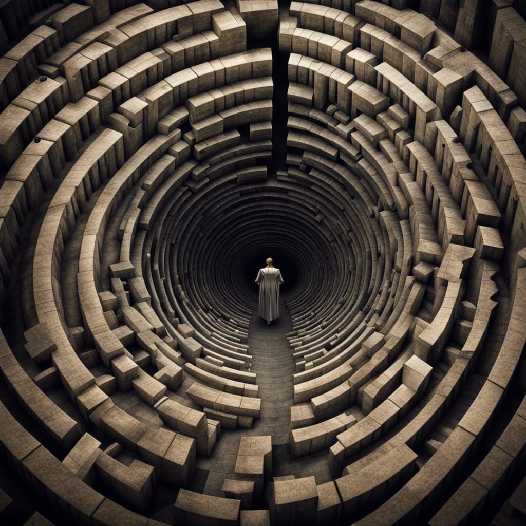Surreal Labyrinth of Infinite Doors and Corridors