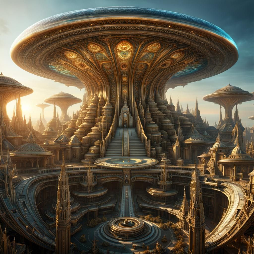 Psychedelic Earth 30000 AD: Epic Digital Art