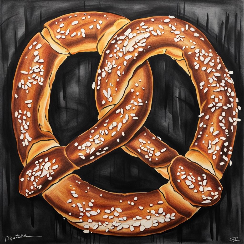 Simple Marker Drawing of a Pretzel