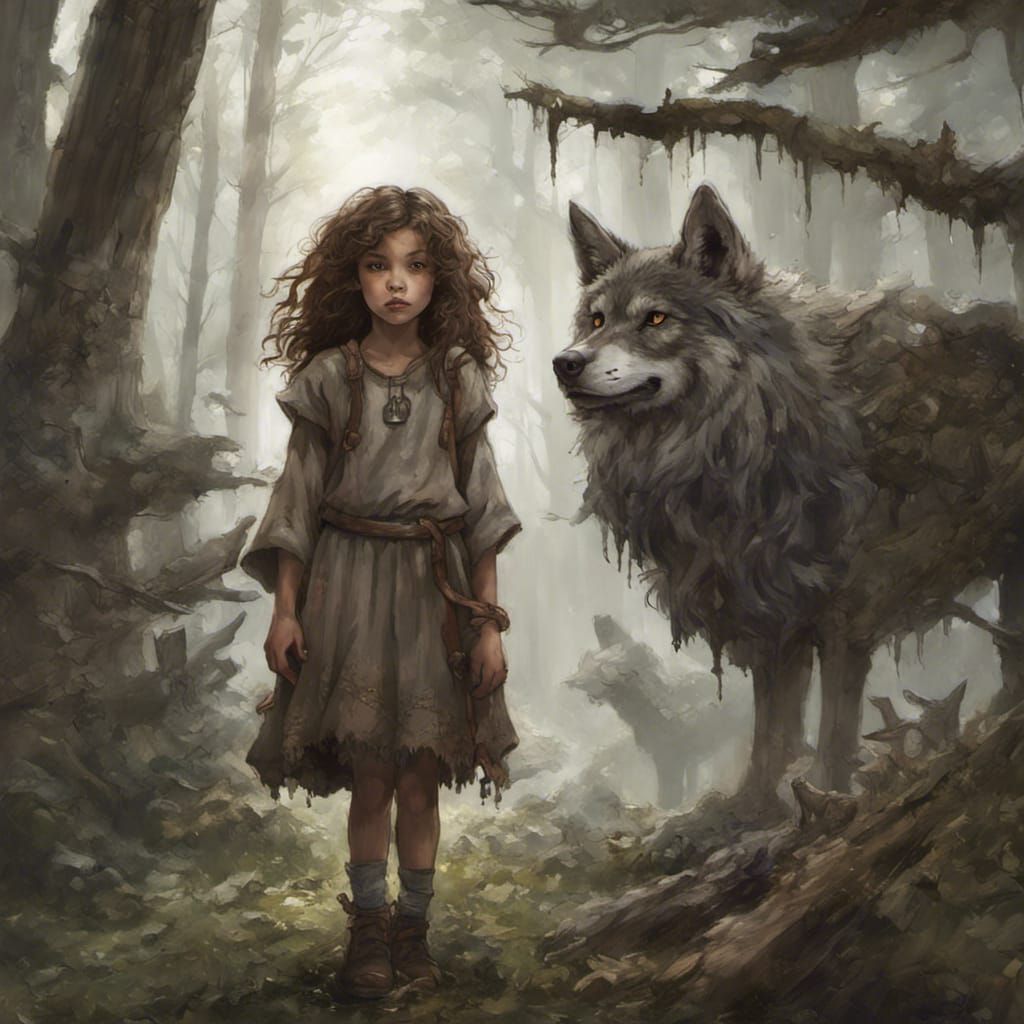 Feral Druid Girl Raised by Wolves and Fairies