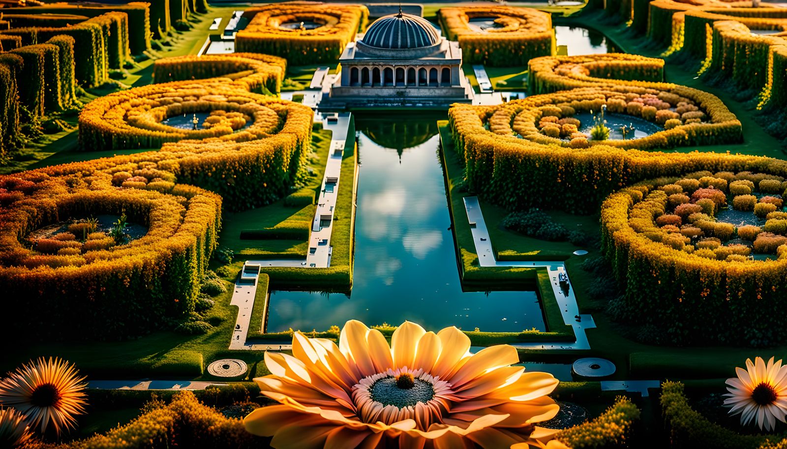 Circuit Board Flower Blooming at Dawn