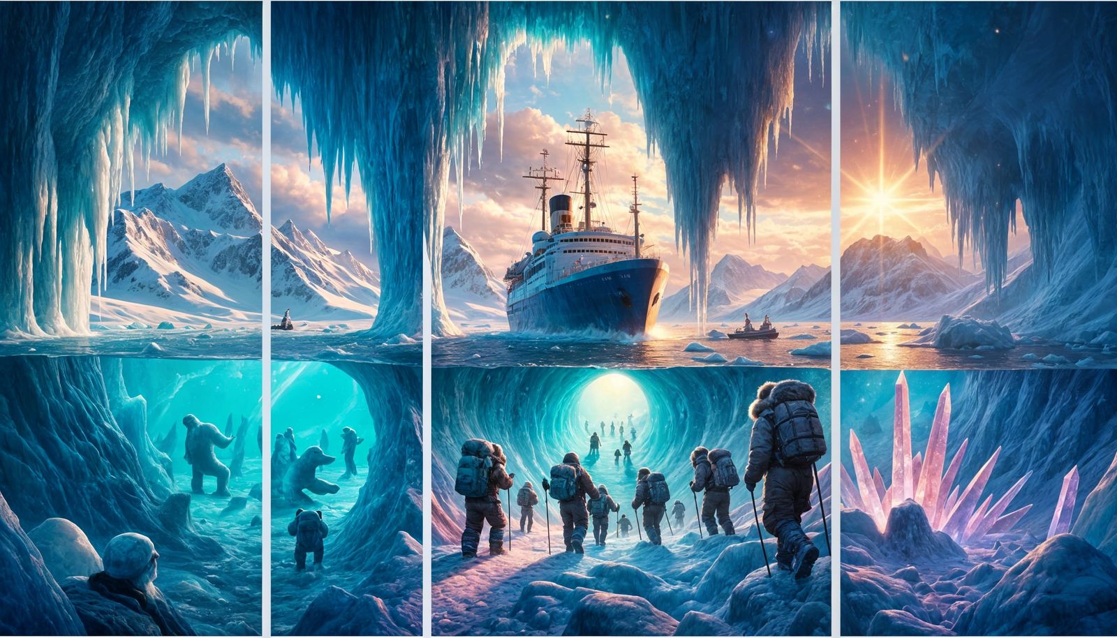 Arctic Triptych: Icebreaker, Explorers, Crystal Cave