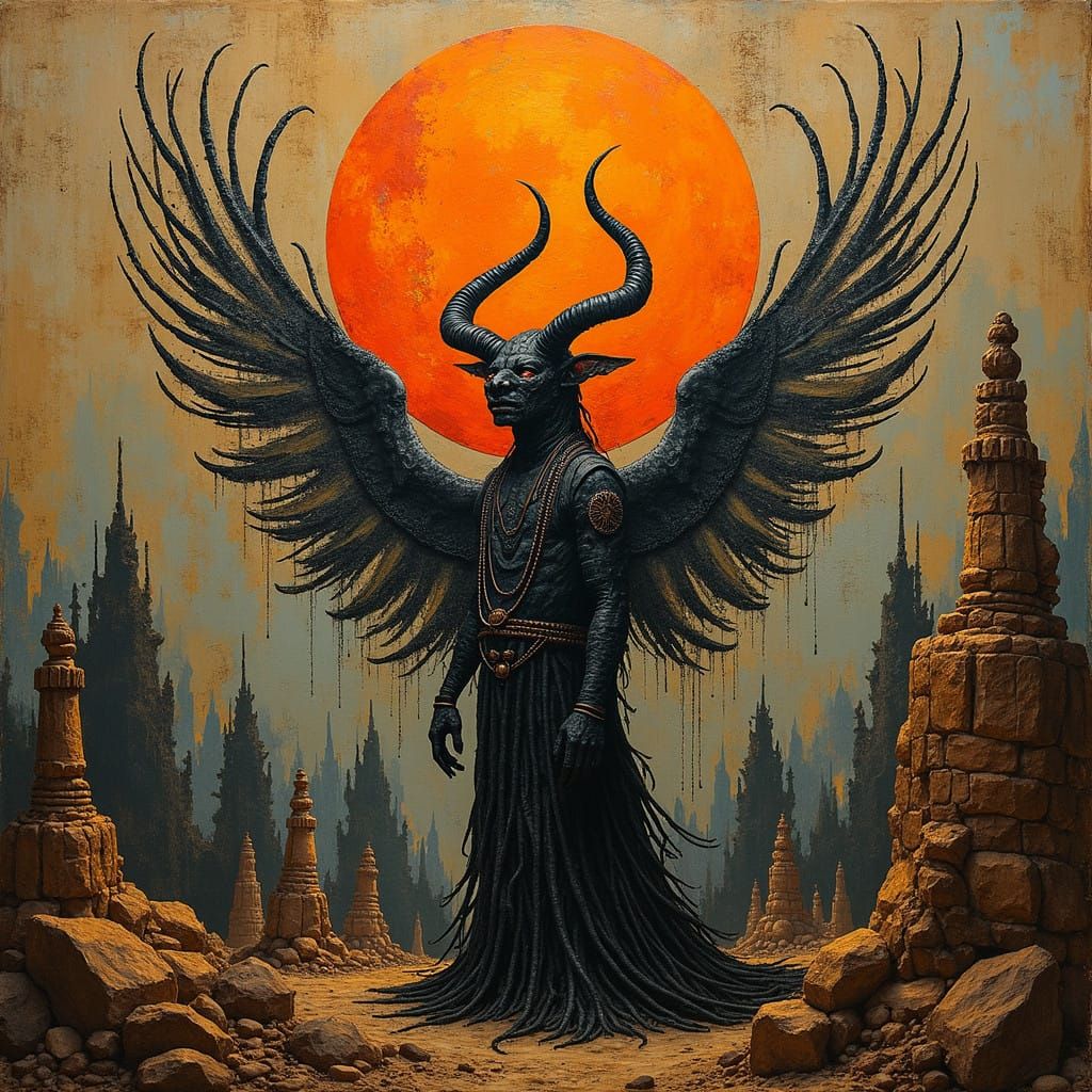 Divine Masterpiece of Jinn in Arabian Moresque Art Style