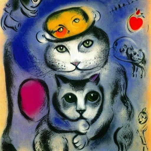 Cats Receiving Love: A Modern Art Masterpiece