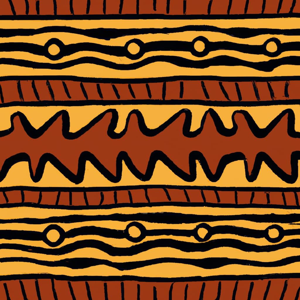 Bold African Pattern with Traditional Motifs