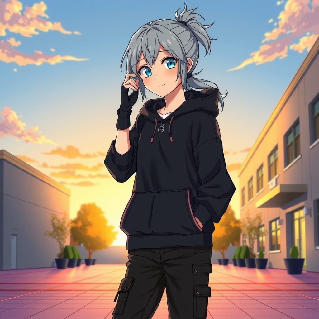 Tetsu Sogekitan: Determined Anime Girl in MHA Style