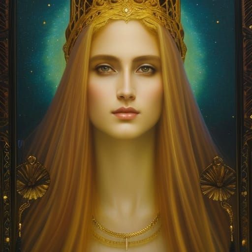 Mythical Goddess Painting in Realism and Romanticism Styles