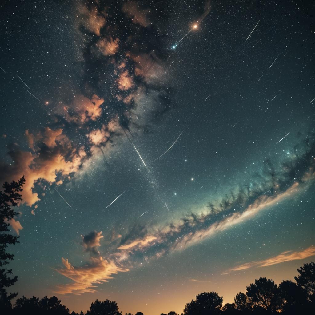 Dramatic Starry Night Sky in Cinematic Style