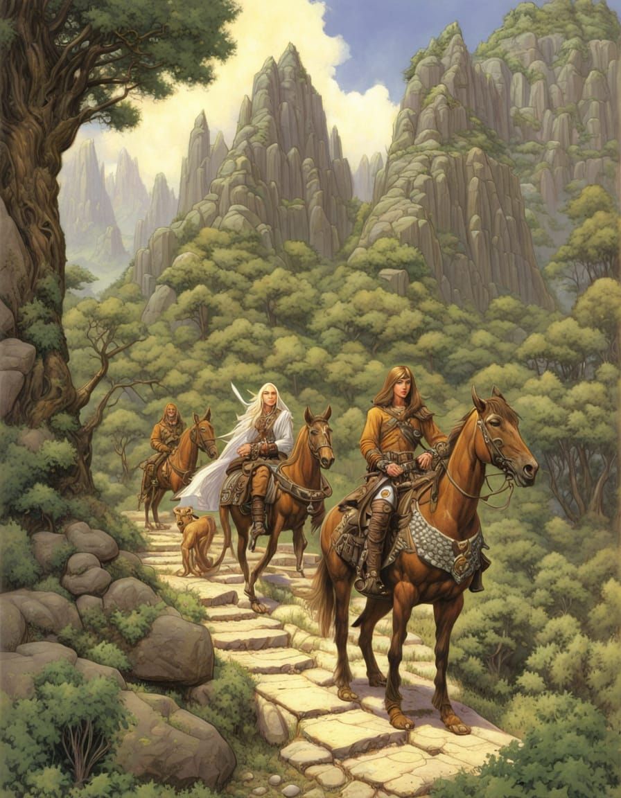 Epic Fantasy Landscape Art in Classic Style