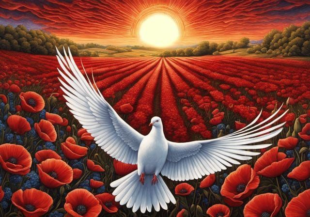 Golden Peace Symbol on Golden Circle