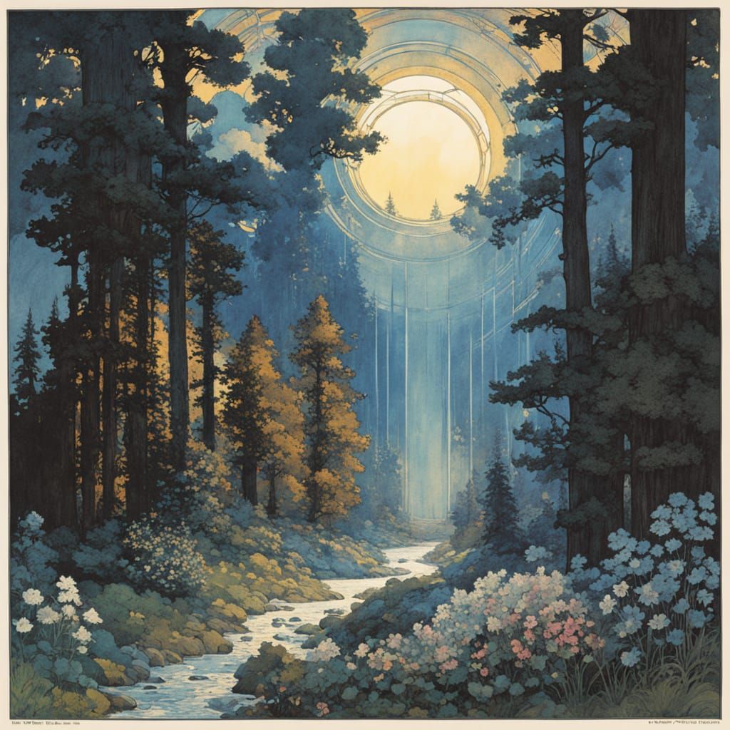 Dreamlike Landscape with Psychedelic Colors