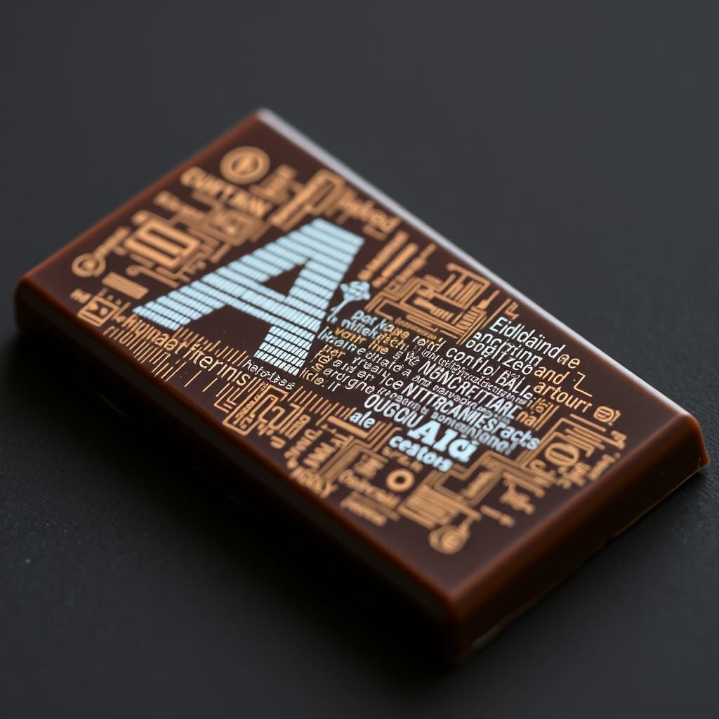 AI-Generated Image on Chocolate Bar