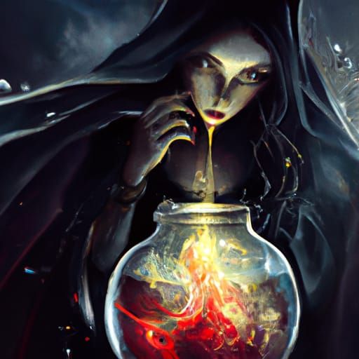 Young Witch and Fairy: Anime-Inspired Portrait