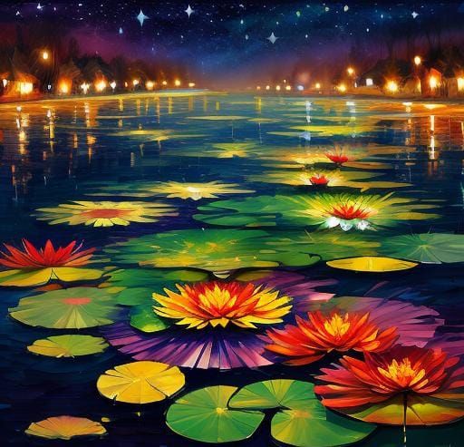 Lillies on the Canal