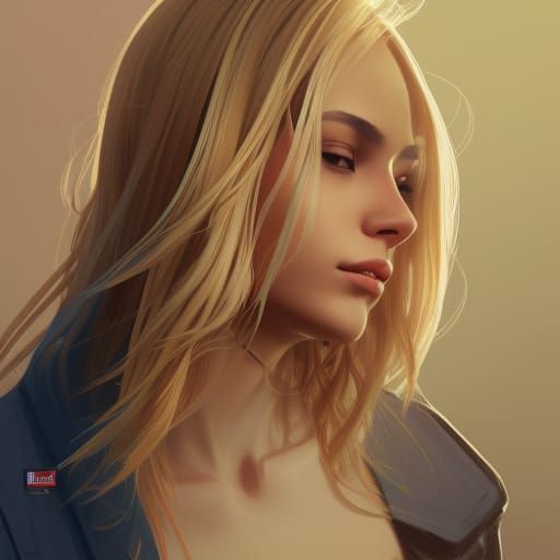 Hyperdetailed Portrait of a Blonde Woman