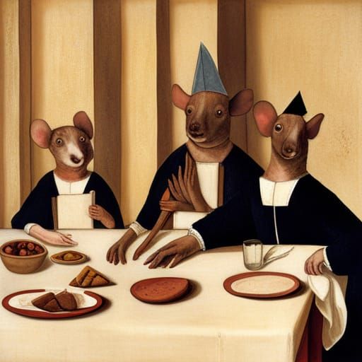 Mouse and Cheese in Renaissance Style