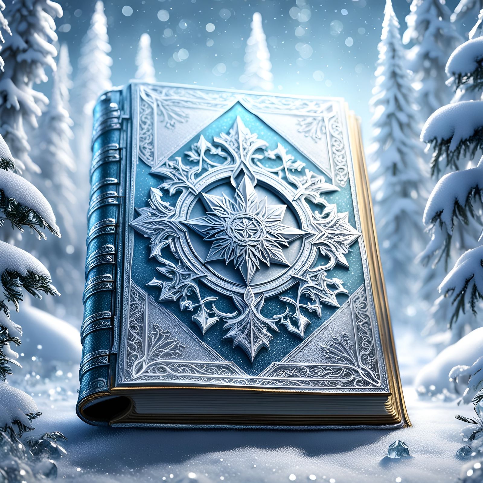 Epic Ice Book with Glittering Snow