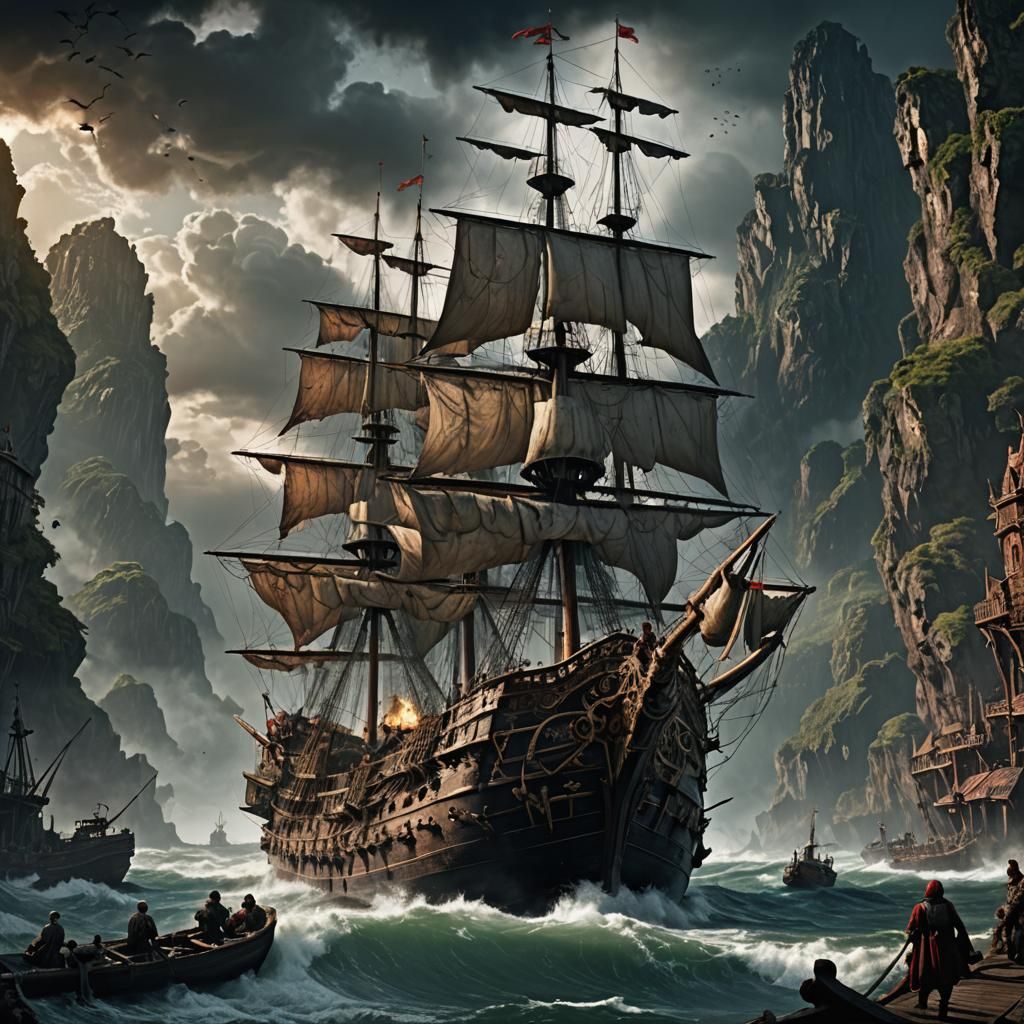 Epic Captain Blood Digital Matte Painting
