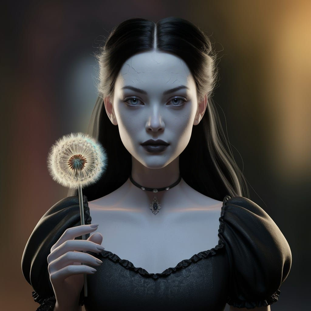 Elegant Gothic Woman in Modern Portrait