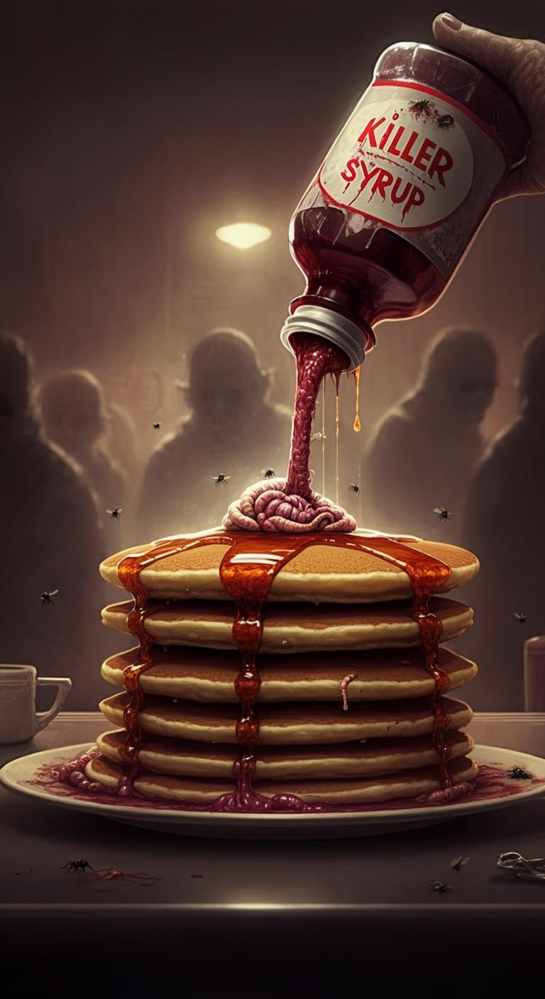 Grotesque Killer Syrup Diner in Horrorcore Style