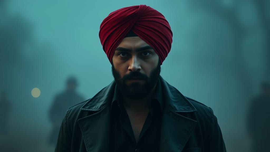 Cinematic Portrait of Diljit Dosanjh in Moody Lighting