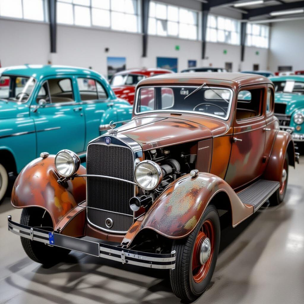 Vintage Car Exhibition: Rust and Faded Glory