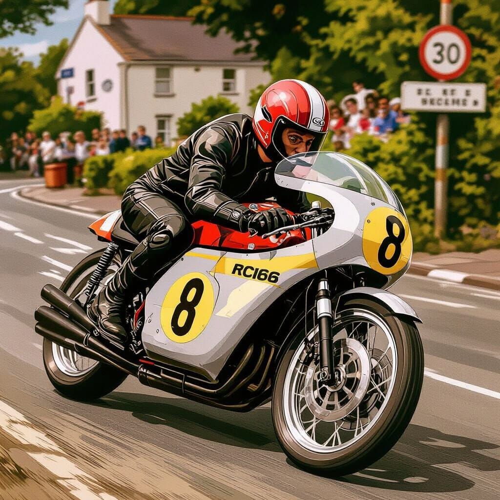 RC166 Isle of Man 1960s Motorcycle Race