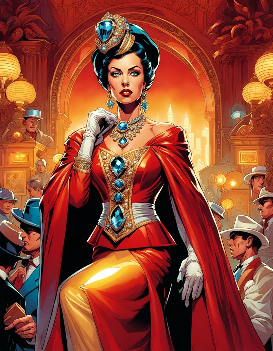 Bejeweled Lady: Comic Book Art Inspired by Guys and Dolls
