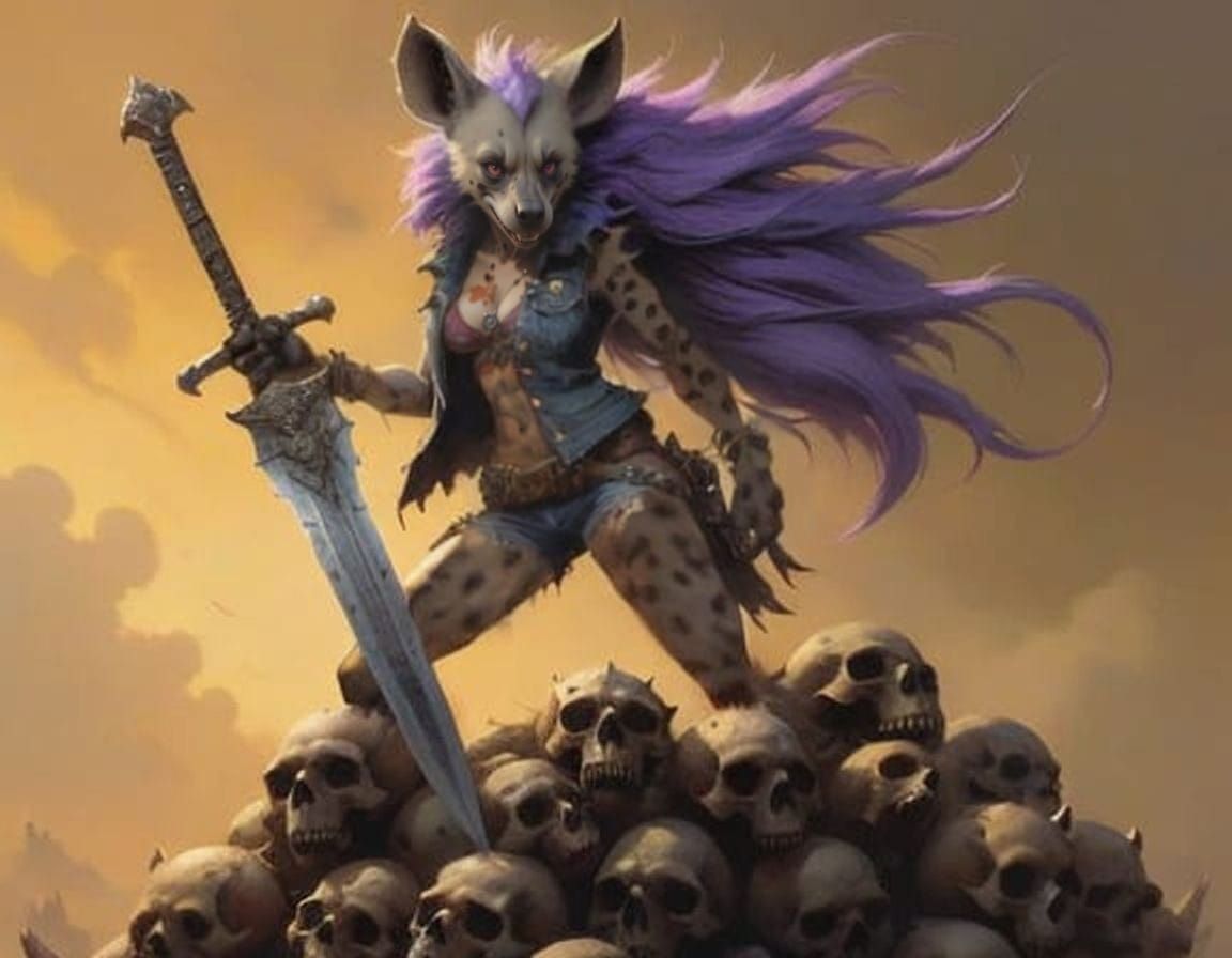 Epic Fantasy Warrior Woman in Frank Frazetta Style