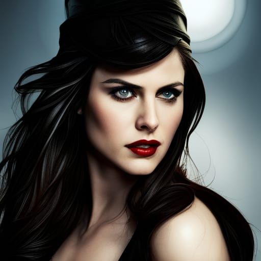 Alexandra Daddario as Zatanna in Hyperrealistic Style