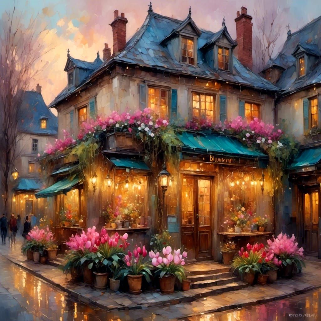 Watercolour Flower shop