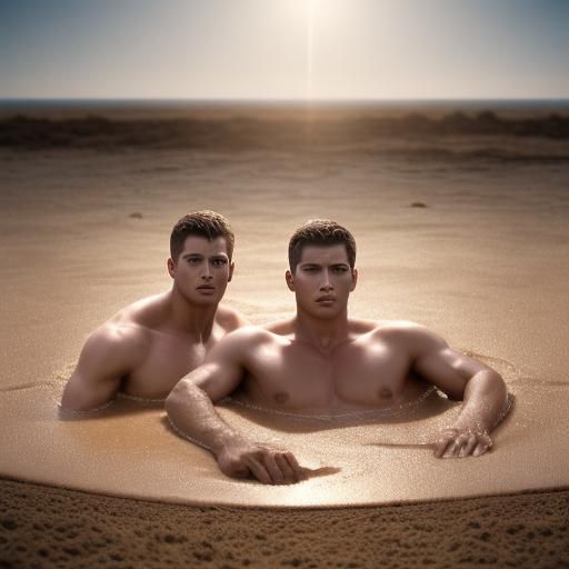 Men Sinking in Quicksand: Professional Photography