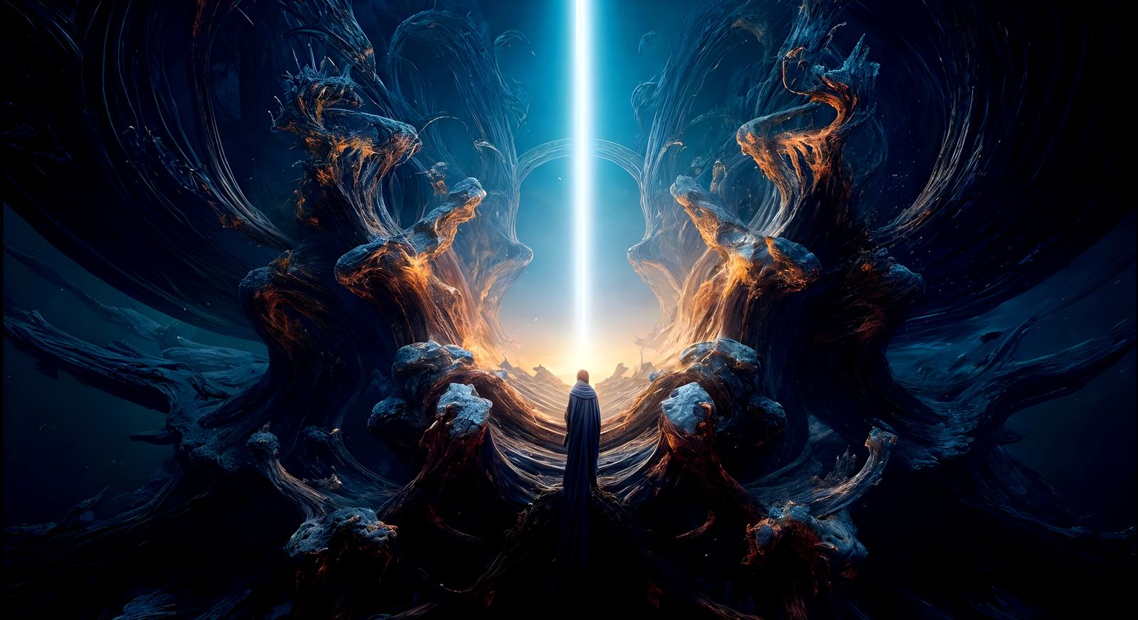 “1001 Nights - In an AI art world creating abstract, surrealistic, and realistic images with the articulation of words.”