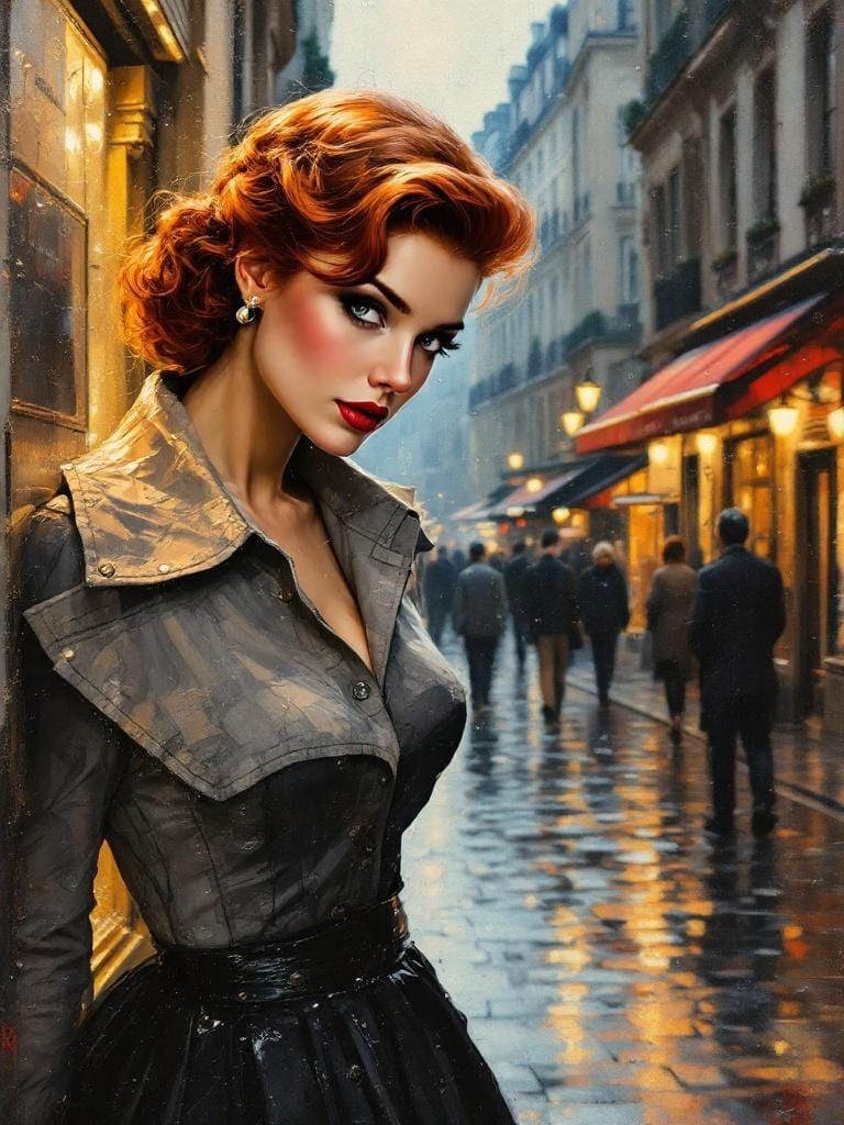 Parisian Muse: Encaustic Impressionism Meets Photorealism