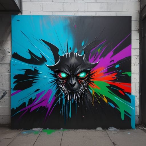 Gritty Alley Androids Dream of Electric Sheep Graffiti Art