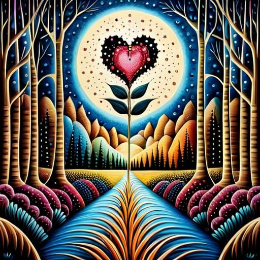 Enchanted Flower Garden: Mixed Media Fantasy Art