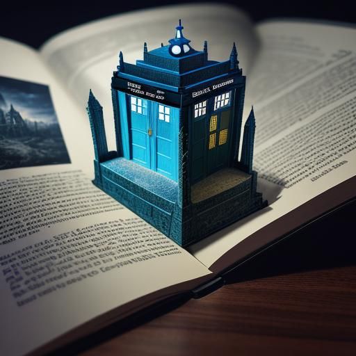 Hyperrealistic Dr. Who Pop-Up Book in HDR