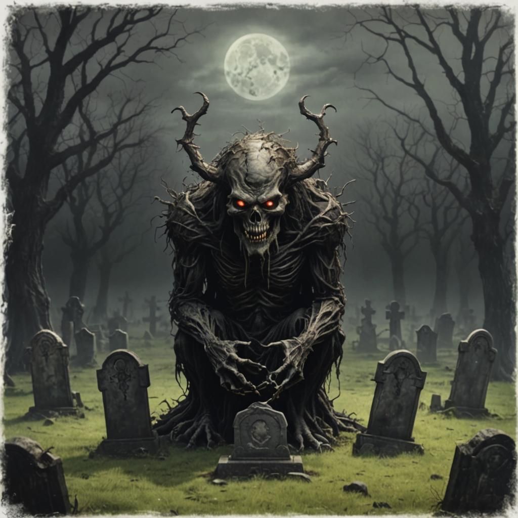 Macabre Monster in a Creepy Forest