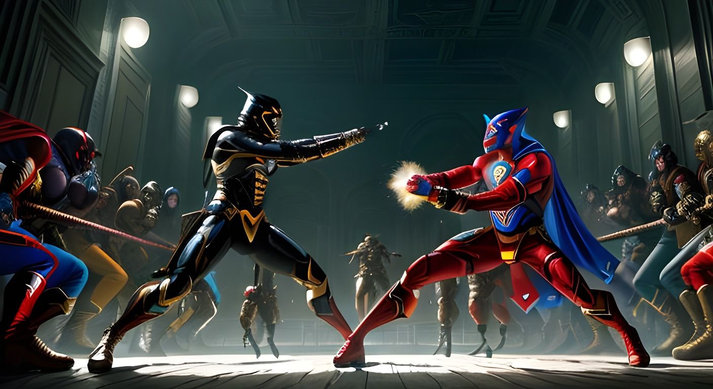 Superhuman Showdown in Biopunk Style