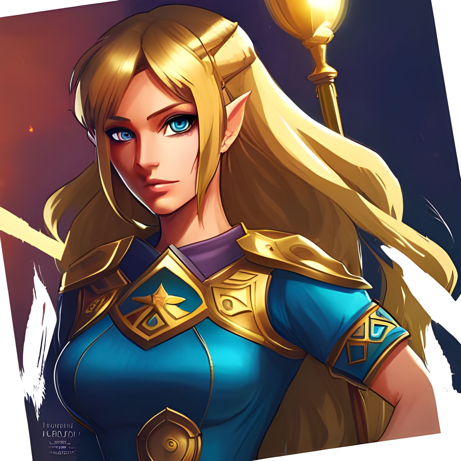 Princess Zelda Portrait in Hyperdetailed Digital Art