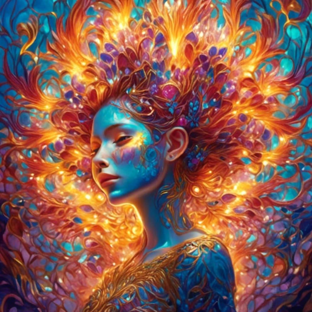 Golden Heart Resting in Palm of Hand