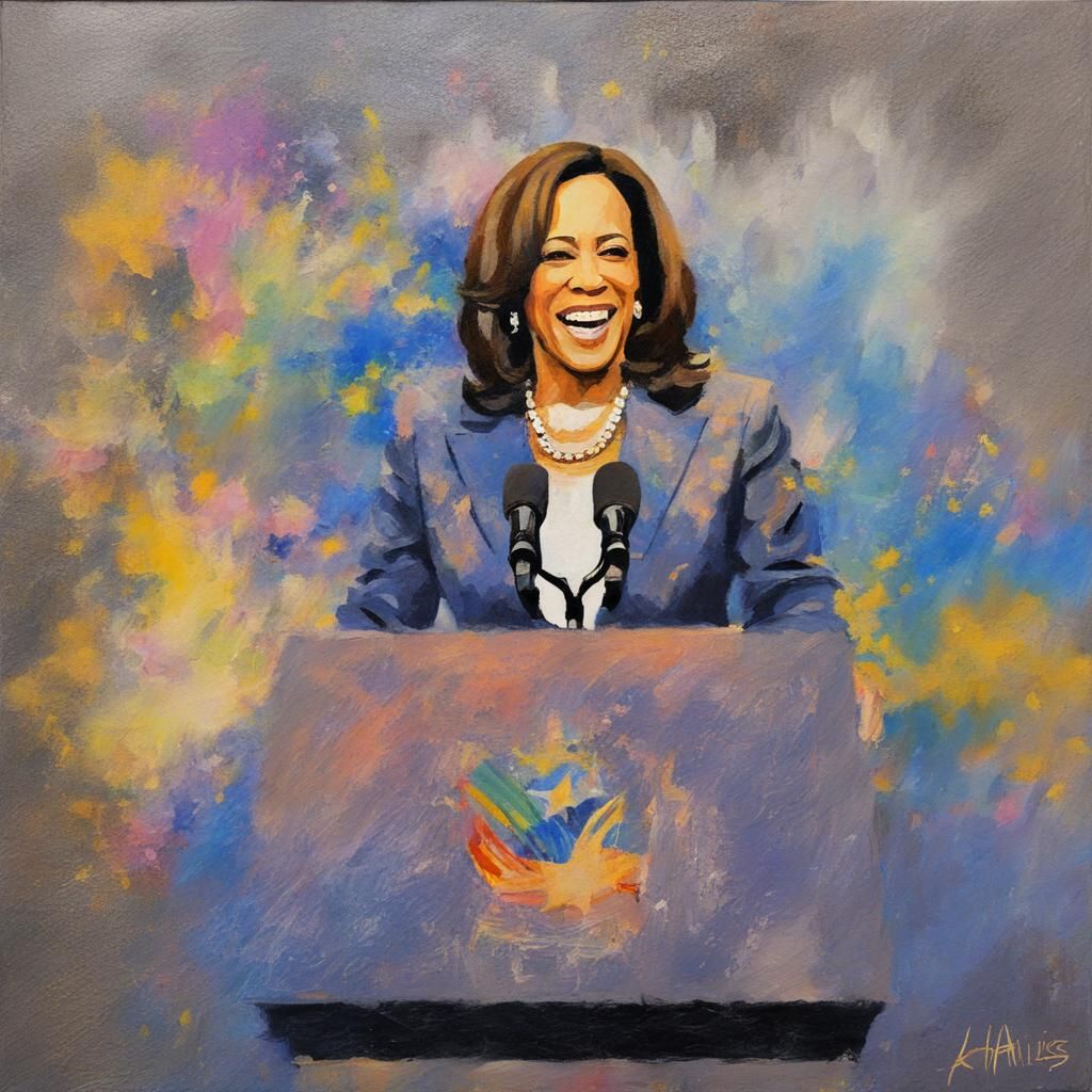 Impressionist Painting of an American Black Singer