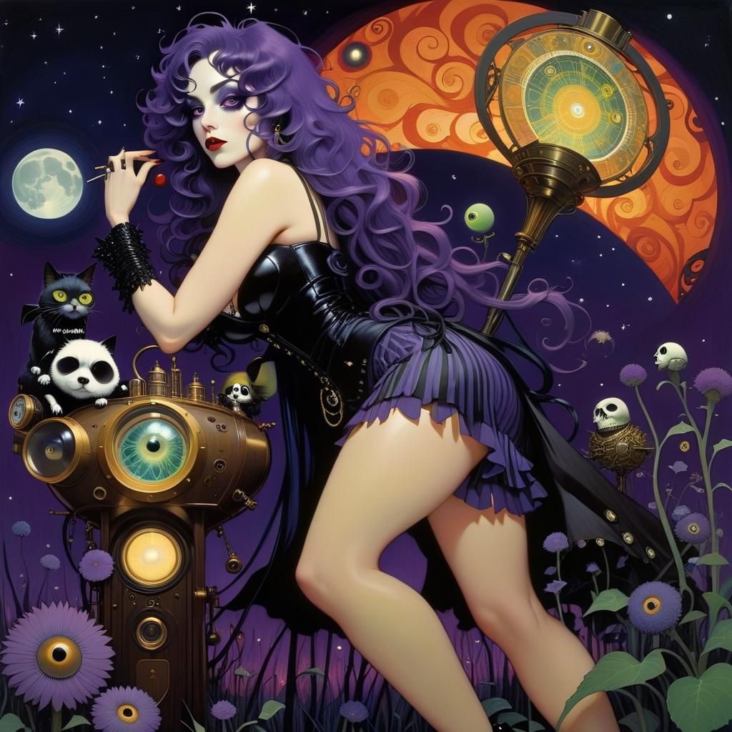 Psychedelic Desert Dreamscape in Abstract Expressionist Styl...