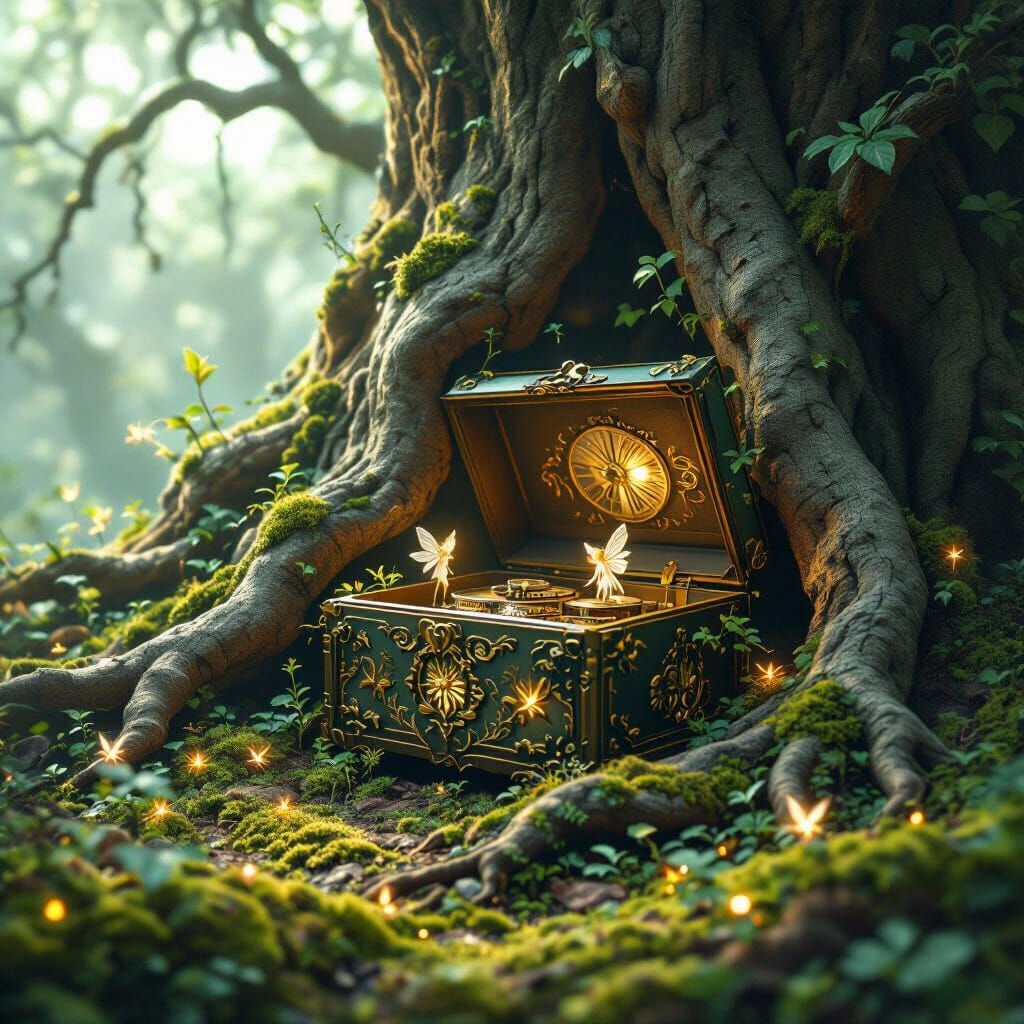 Enchanted Music Box with Fairies